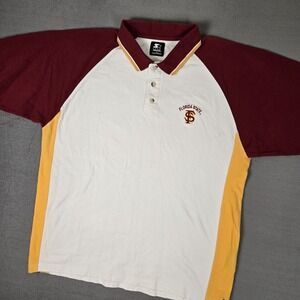 Starter Florida State Seminoles Polo Shirt Mens‎ XL Red White VINTAGE 90s